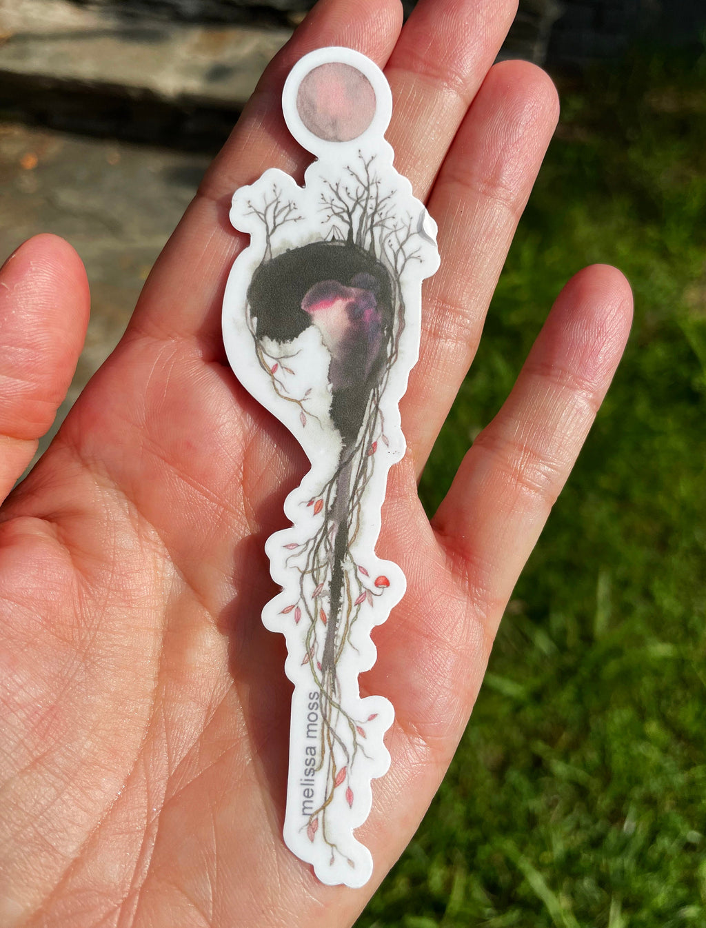 under the strawberry moon - sticker