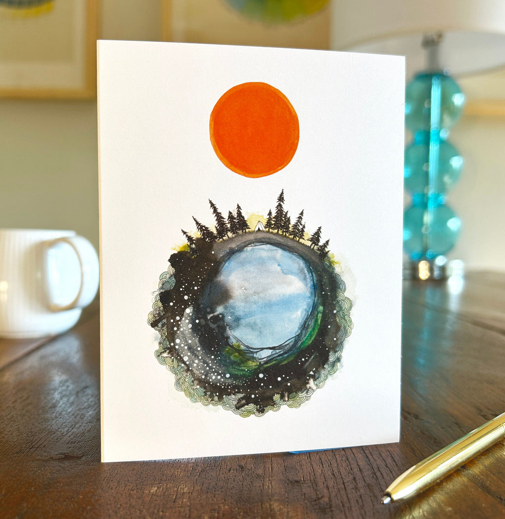 on the sunny side - note card