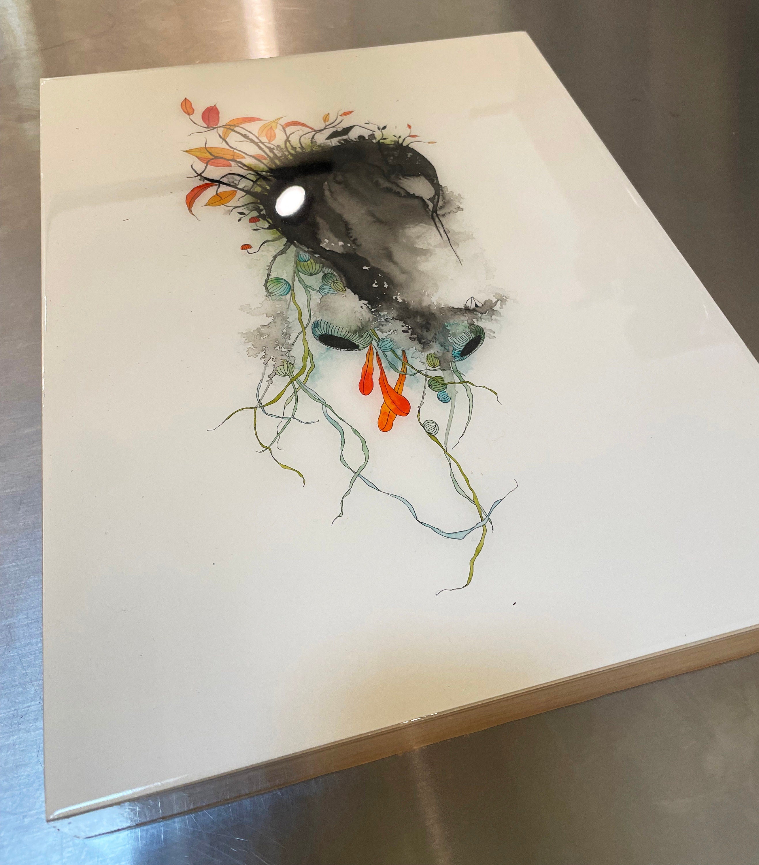 stay wild - mixed media original under resin