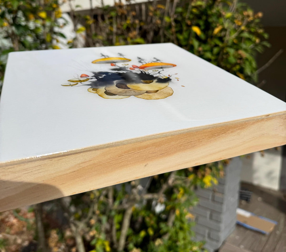 thankful - pen and ink original under resin