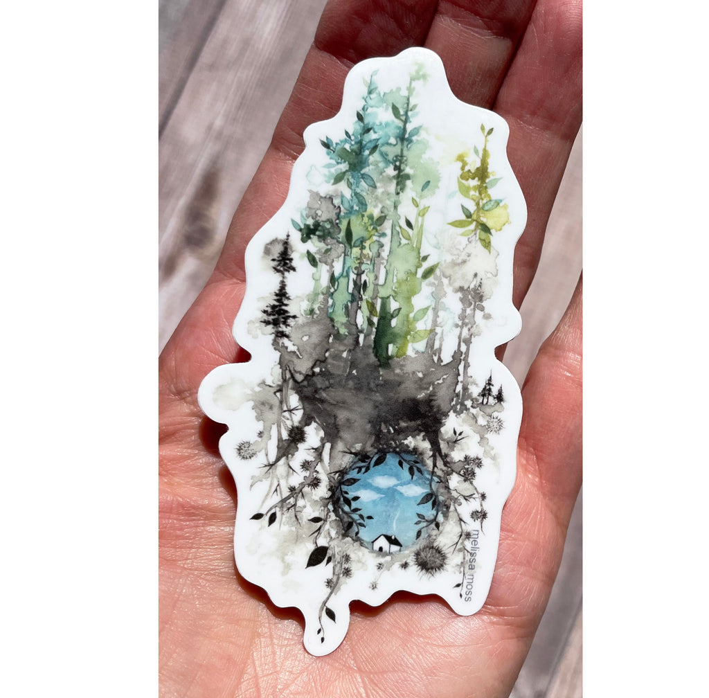 blue skies forever - sticker