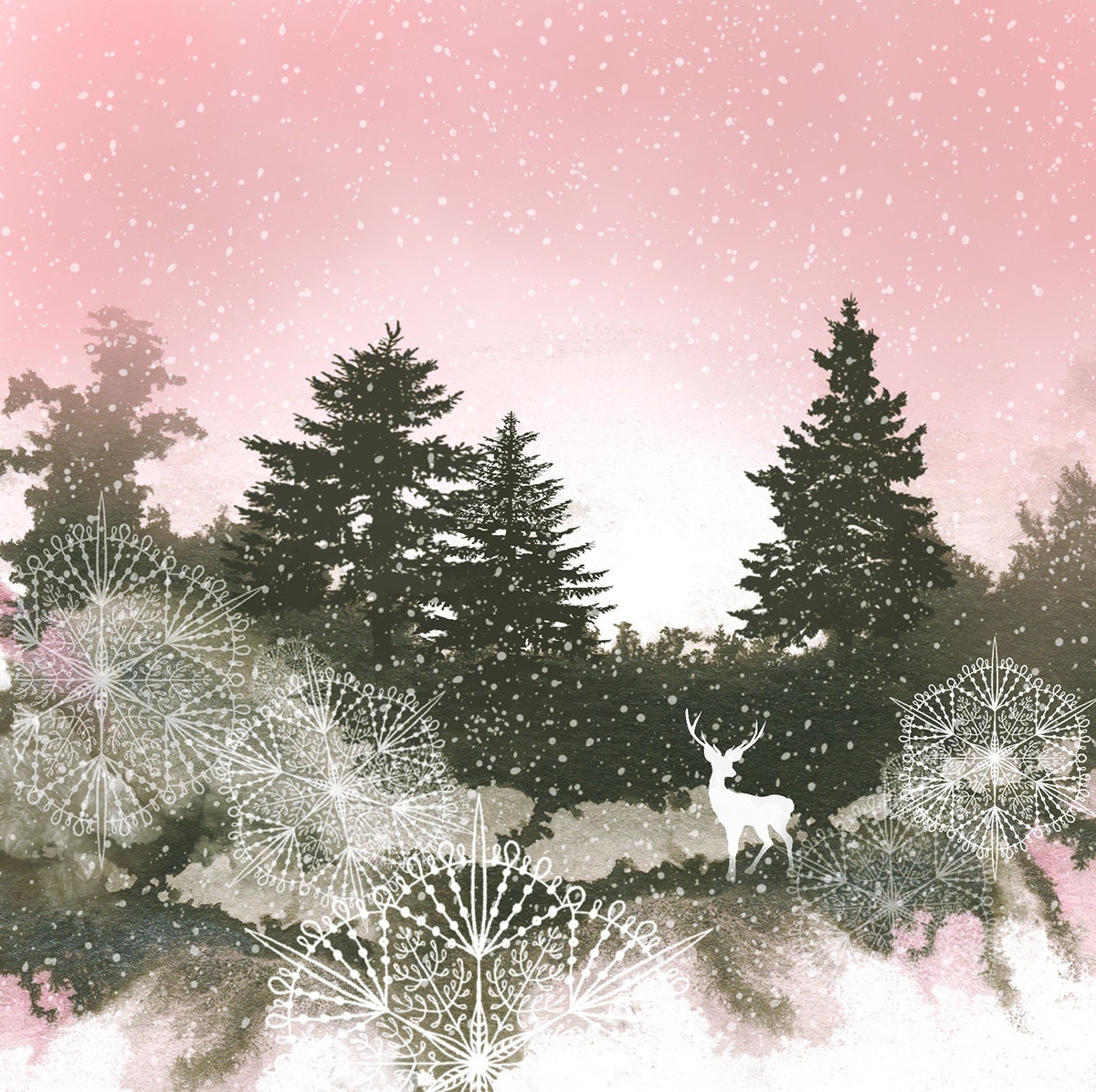 early morning stillness - holiday card