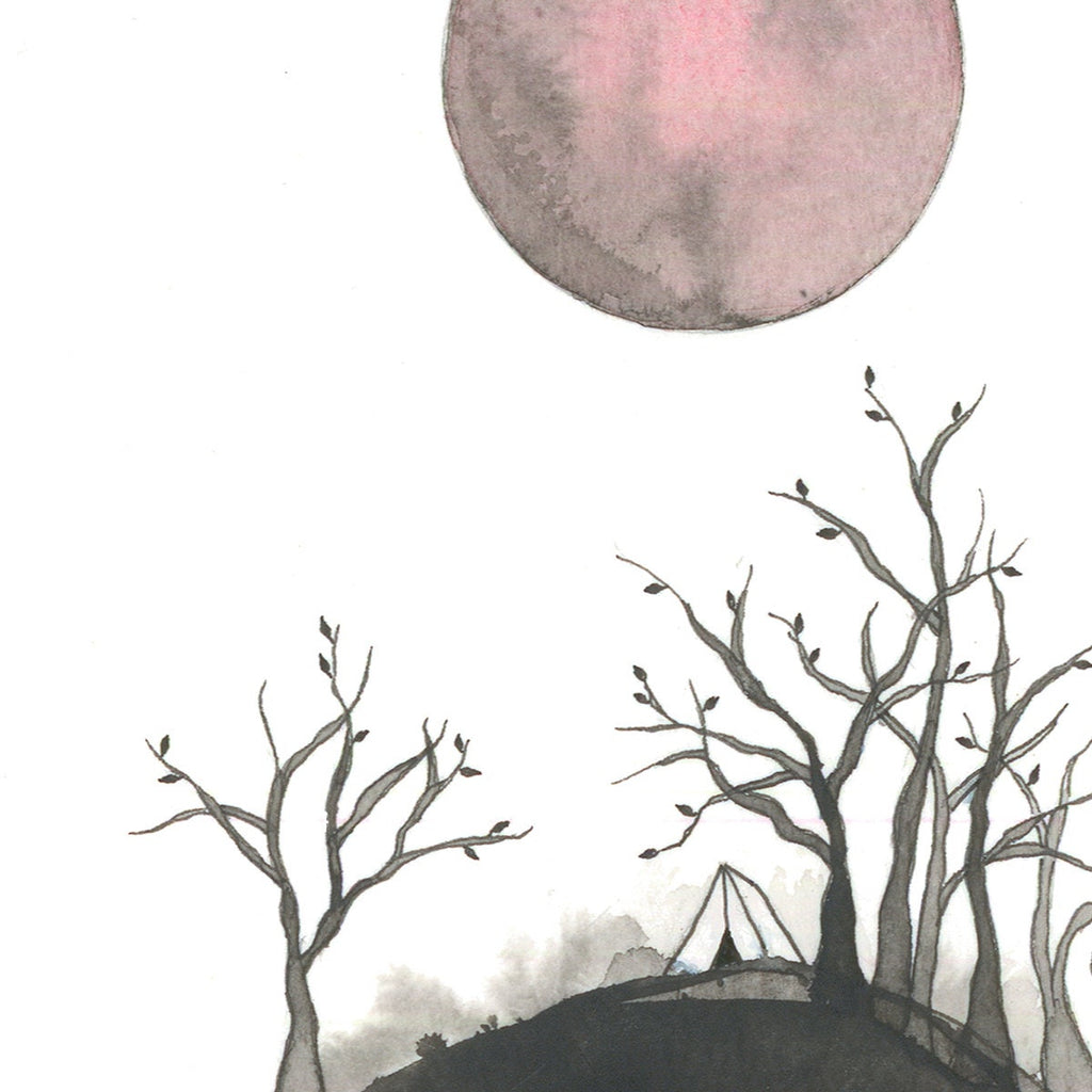under the strawberry moon - sticker