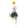 sunny disposition - mixed media original under resin