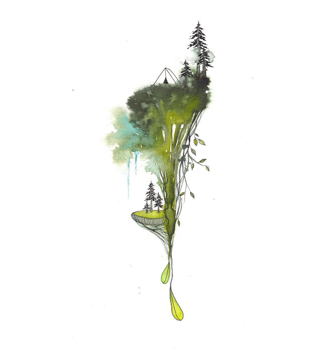 evergreen - mini print