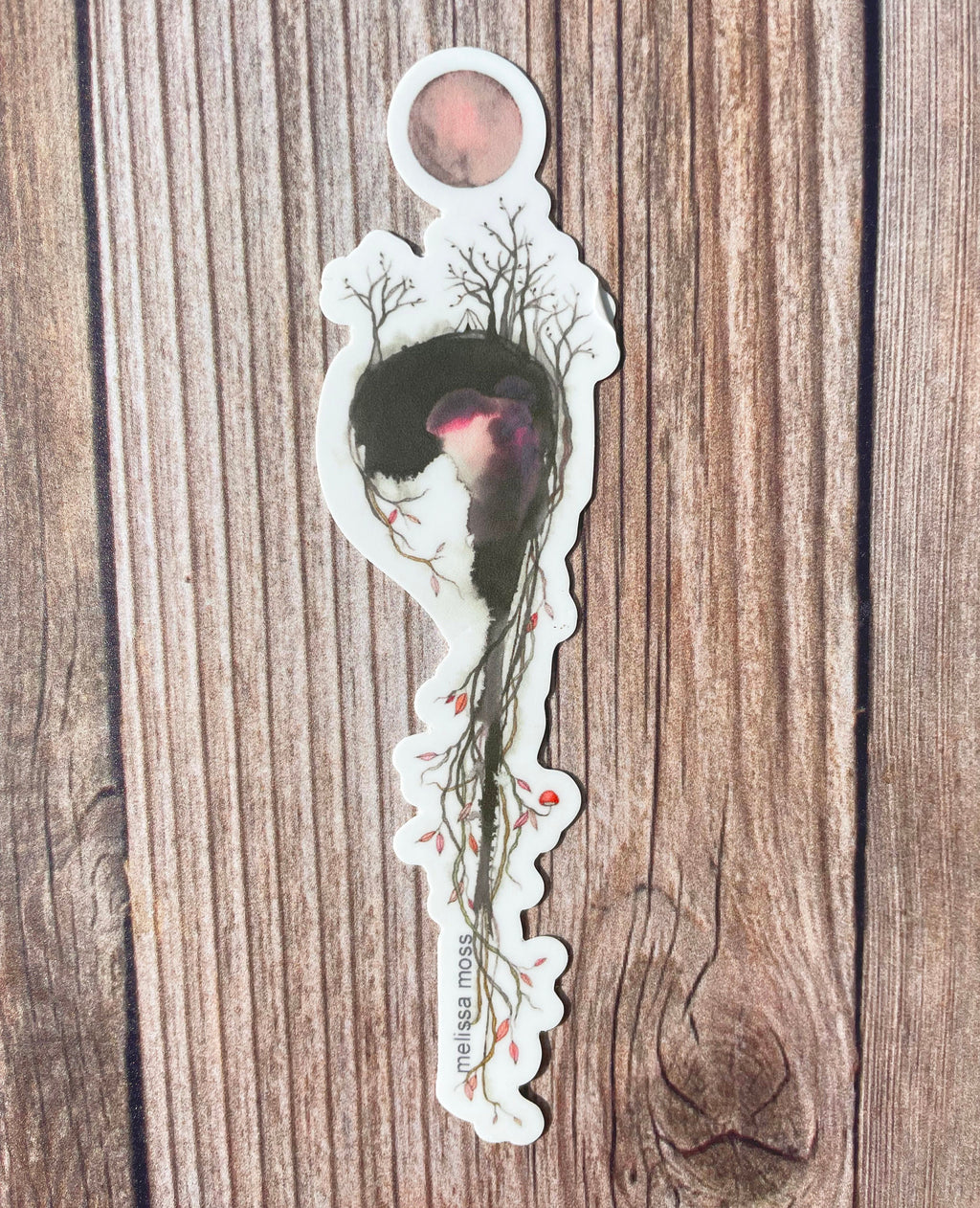 under the strawberry moon - sticker