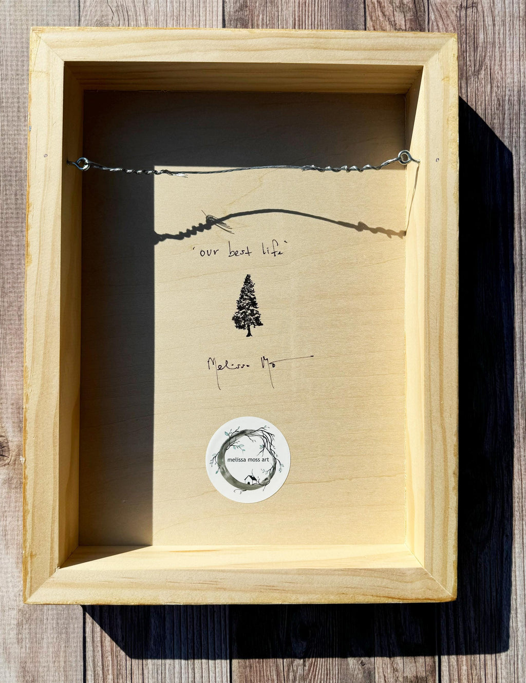 our best life - pen and ink original under resin