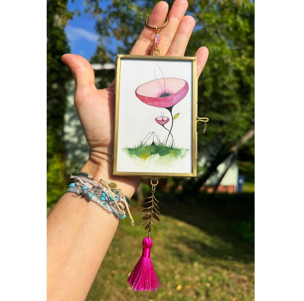 flower power - large hanging talisman original
