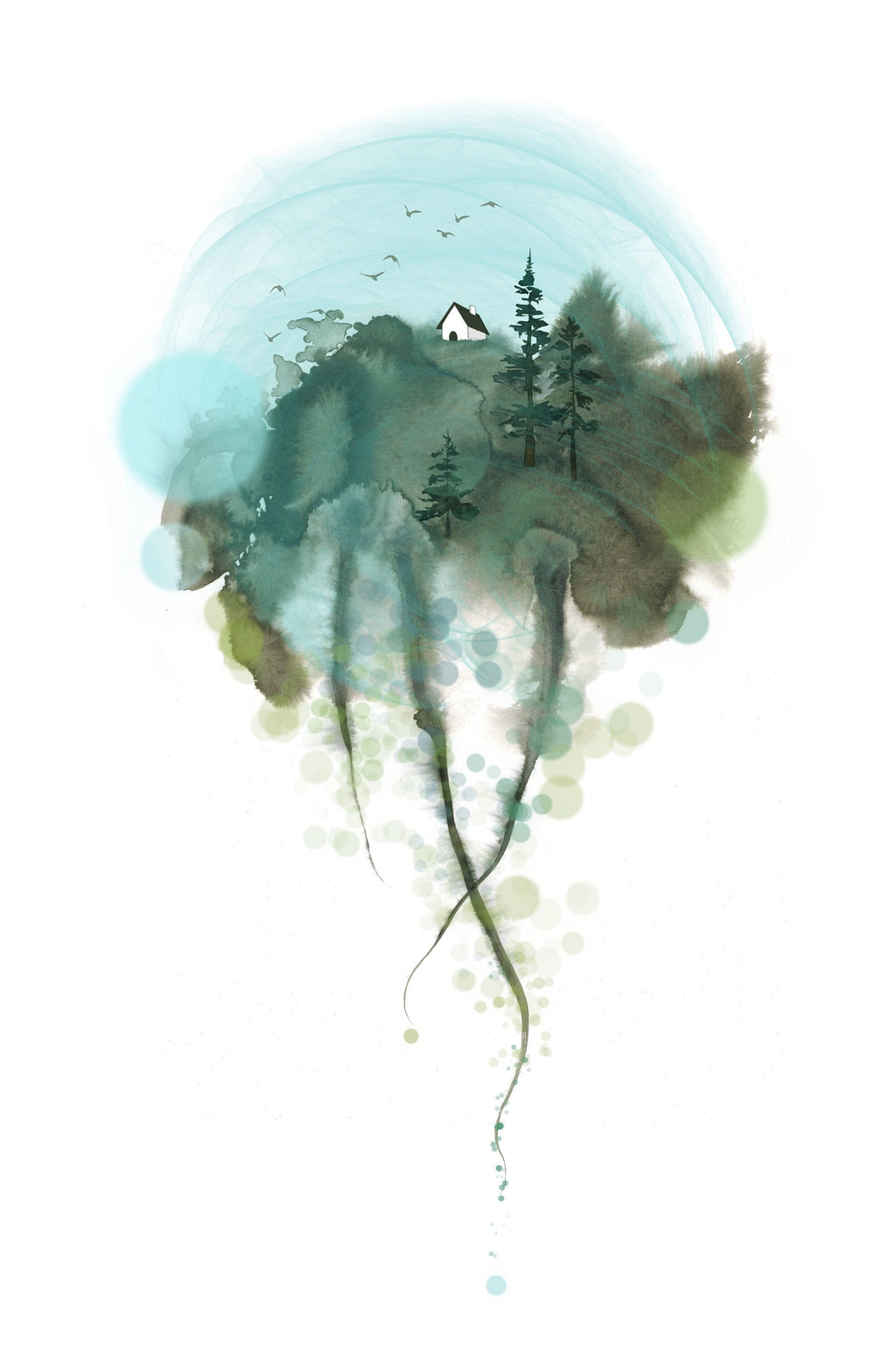 our tiny paradise - note card