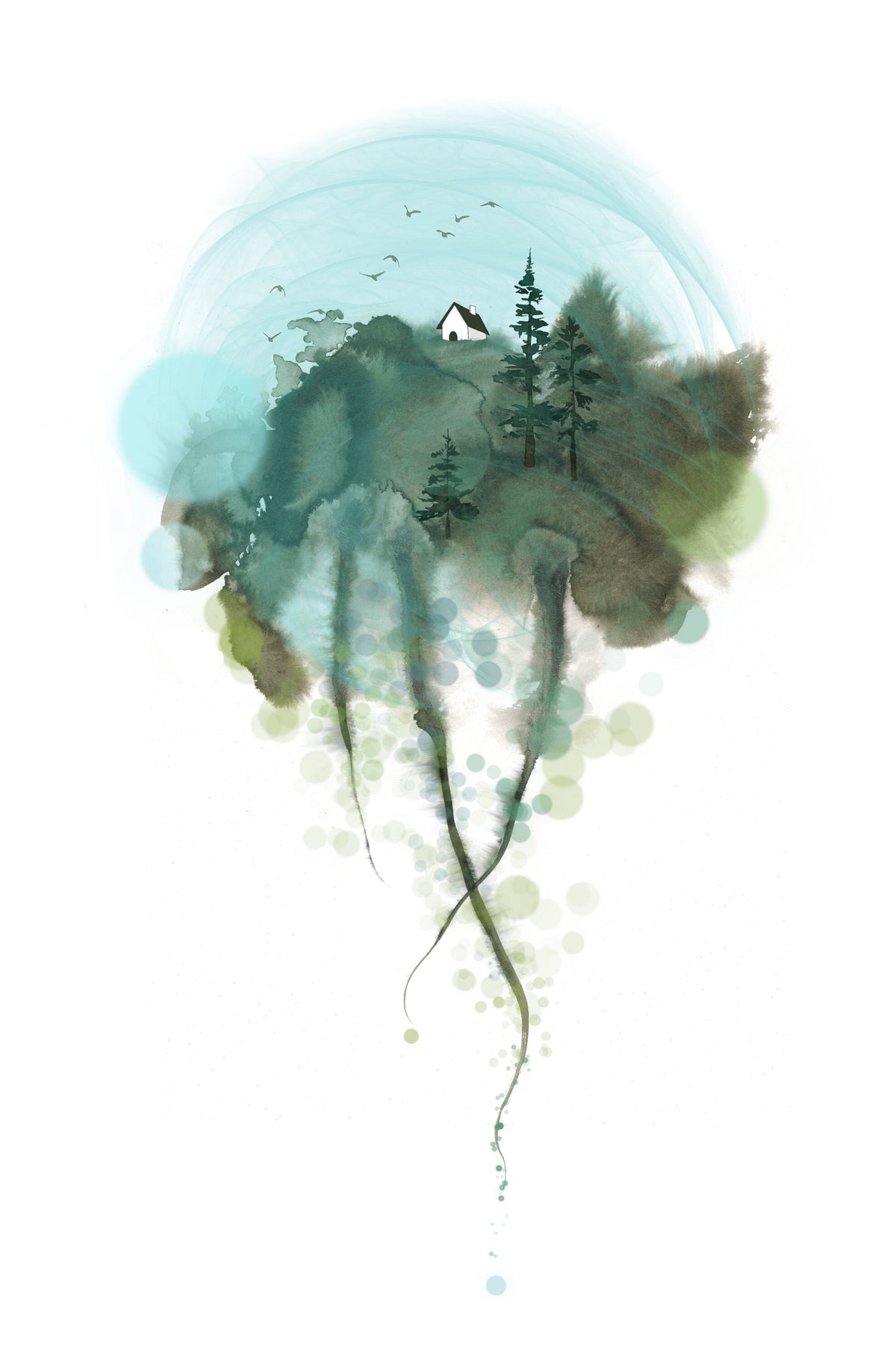 our tiny paradise - note card