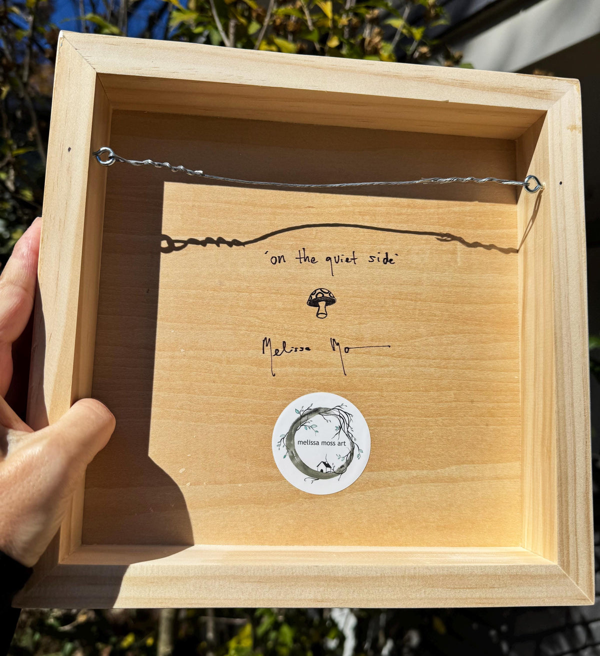 on the quiet side - pen and ink original under resin
