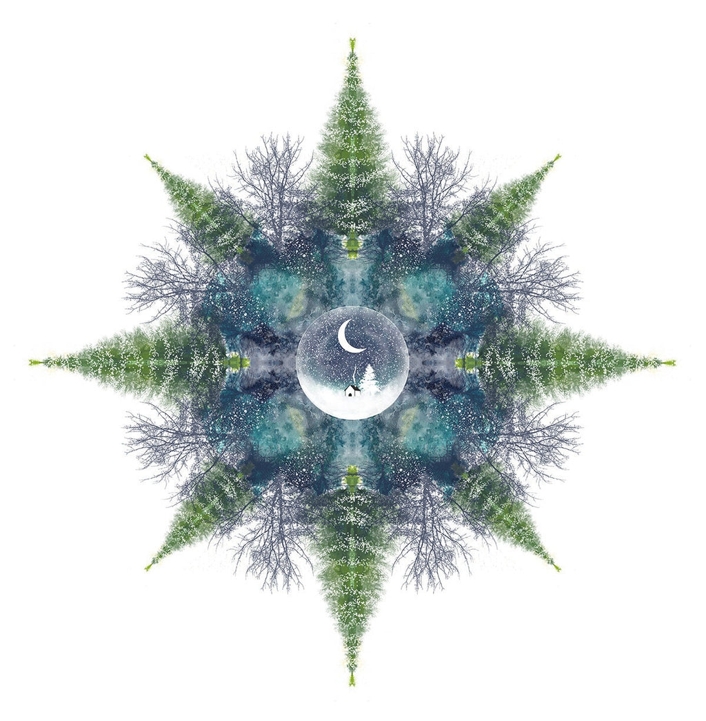 our snowy little world - print