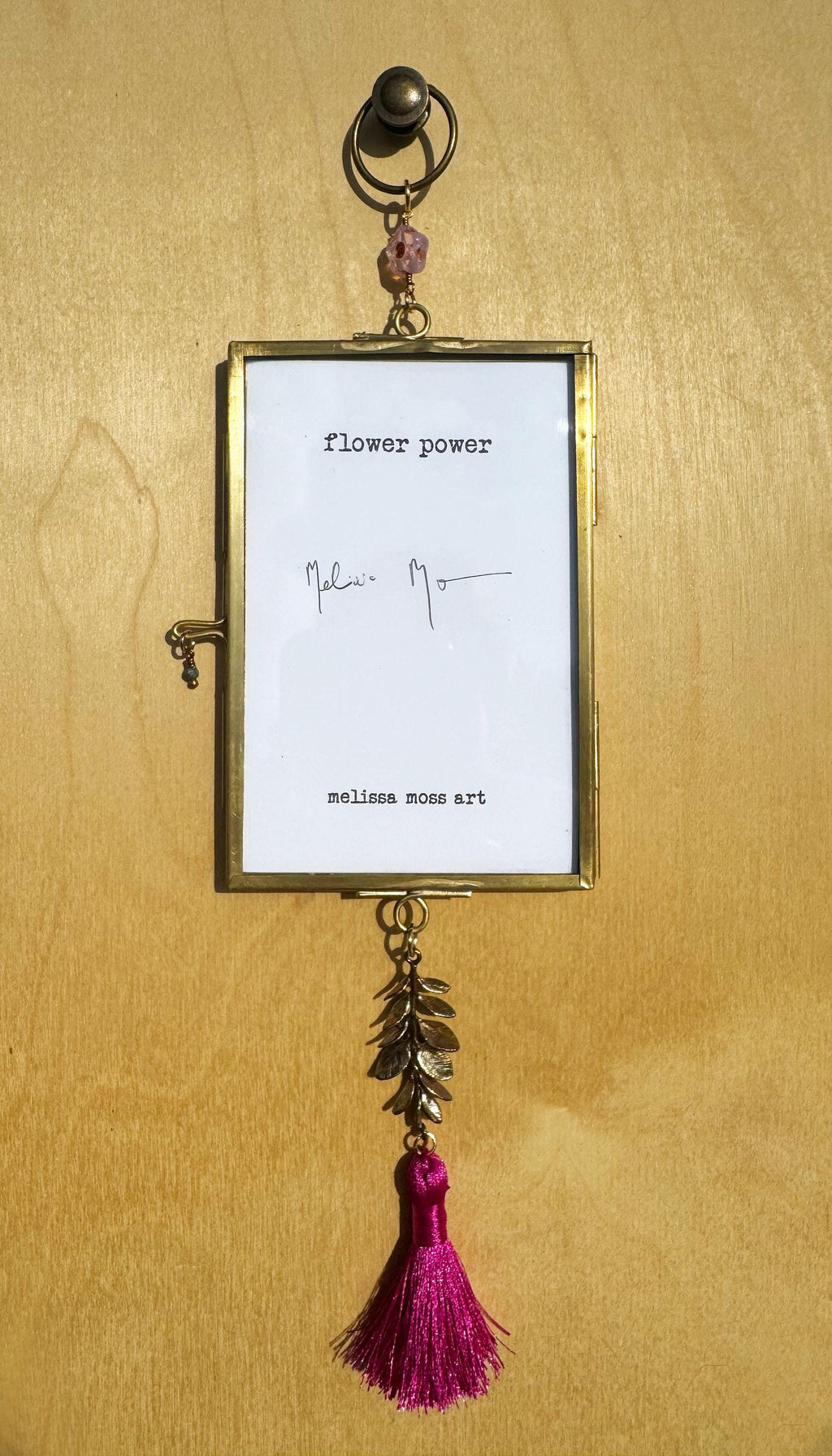 flower power - large hanging talisman original