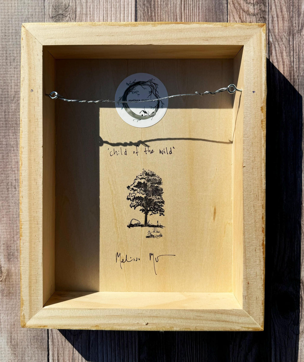 child of the wild - pen and ink original under resin