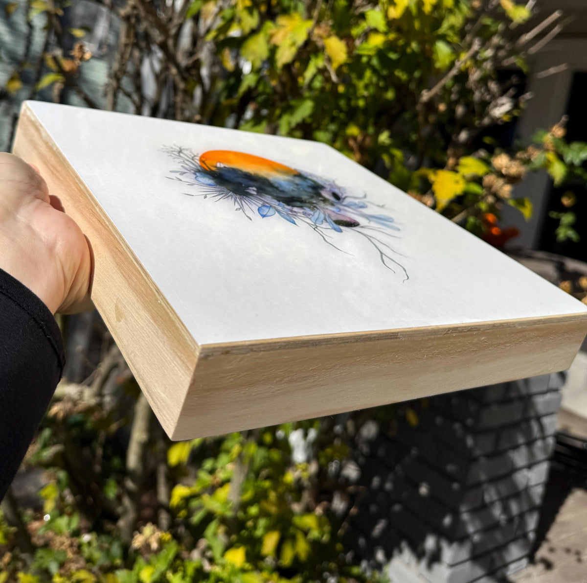 the most perfect day - pen and ink original under resin
